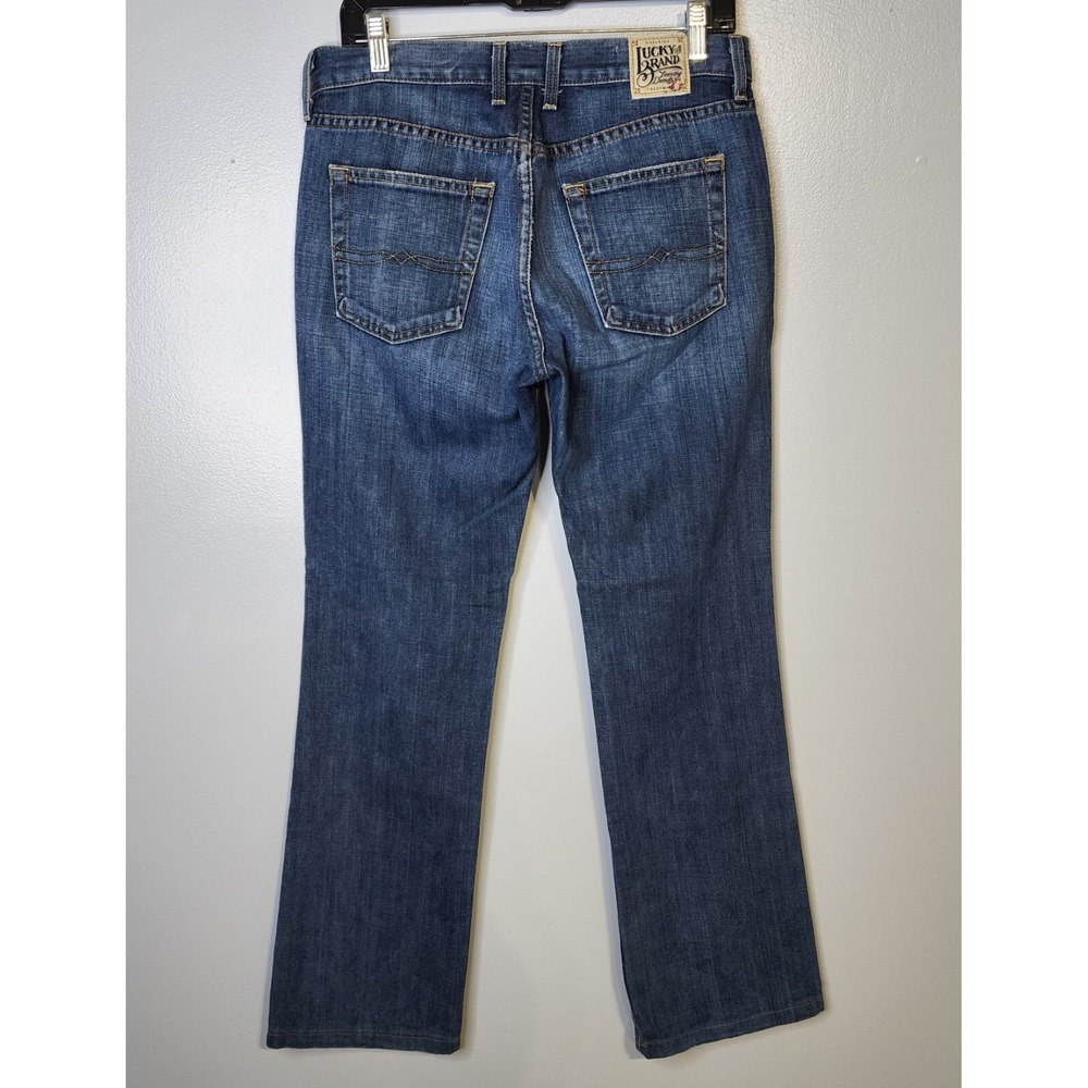 LUCKY BRAND Womans Size 6 By Gene Montesano Classic‎ Rider Long Inseam Jeans USA